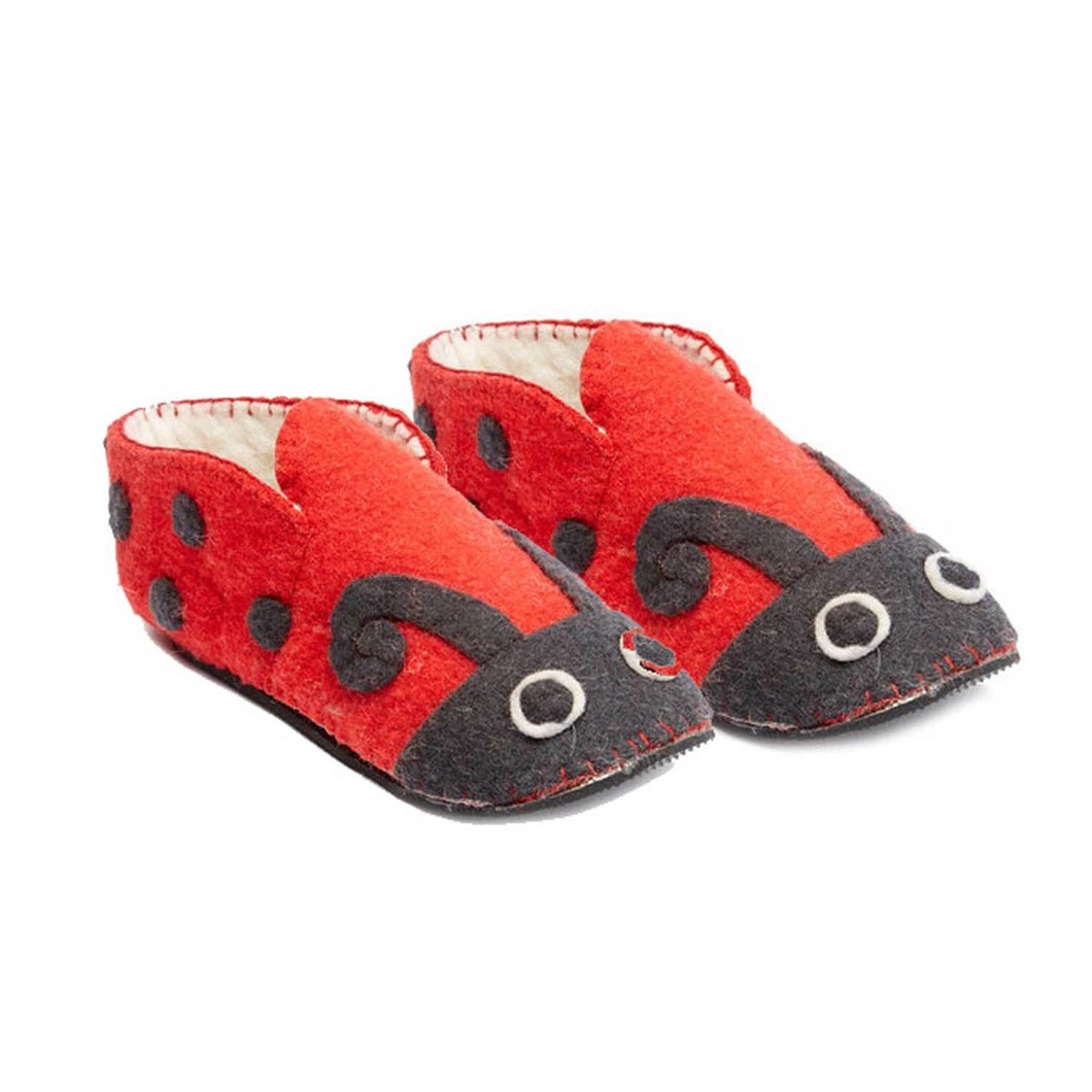 Ladybug Slippers Adult Small - Silk Road Bazaar
